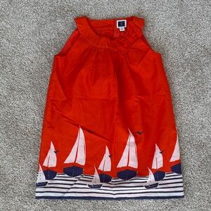 Janie and Jack Orange Sailboat Dress
